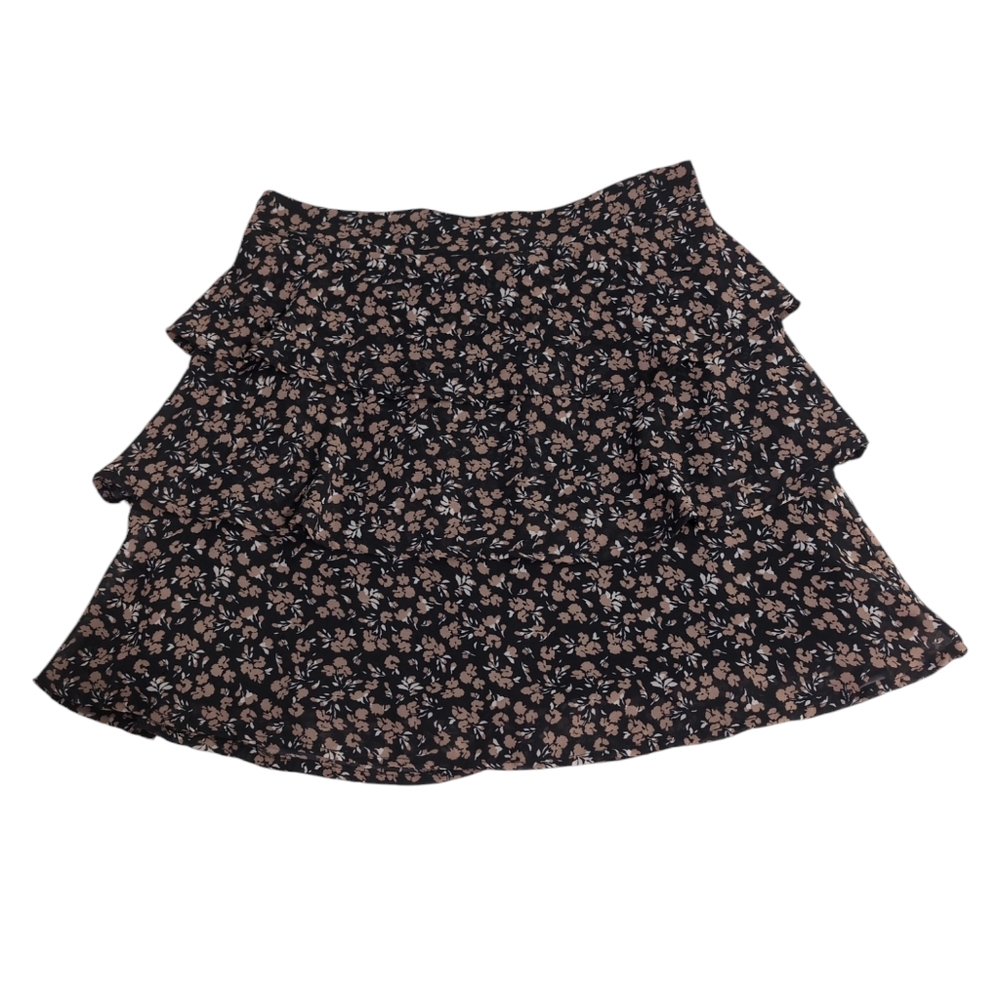 Altar'd State floral skirt, 3 tiers lined, size small